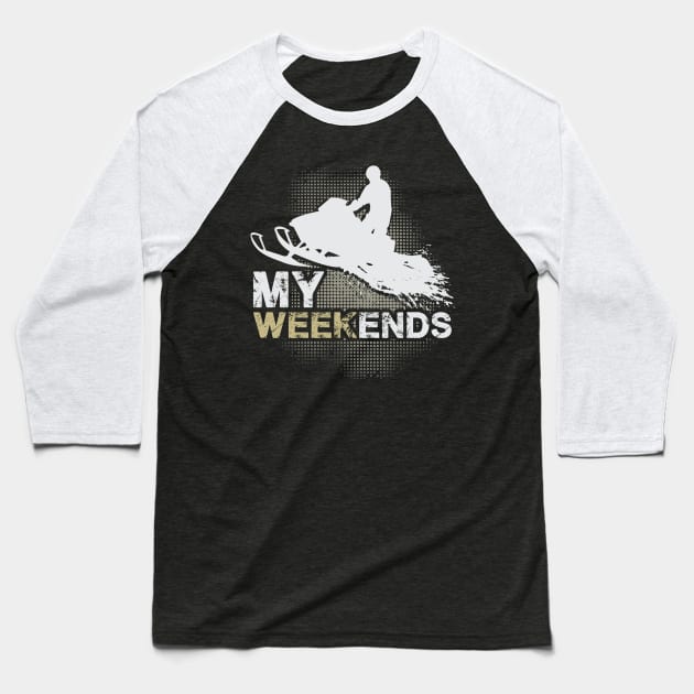 Snowmobile Weekend Baseball T-Shirt by OffRoadStyles